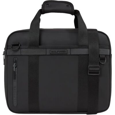 Bolsa para portátil Tommy Hilfiger - Material sintético, Correa ajustable, Varios compartimentos Bolsa para portátil Tommy Hilfiger - Material sintético, Correa ajustable, Varios compartimentos