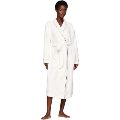 Tommy Hilfiger UW0UW05561 Wit Damesbadjas Tommy Hilfiger UW0UW05561 Wit Damesbadjas