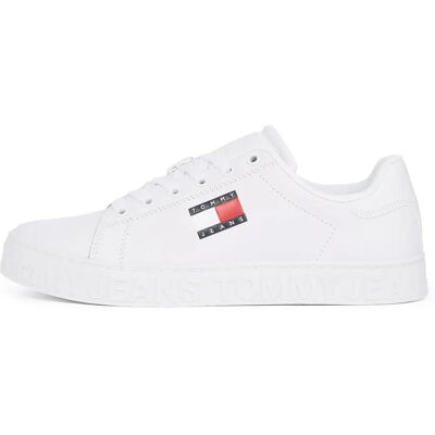 Tommy Jeans Logo Outsole Sneaker - Weiß - Größe 37 - Freizeitschuh Tommy Jeans Logo Outsole Sneaker - Weiß - Größe 37 - Freizeitschuh