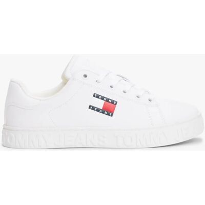 Baskets Tommy Jeans Blanc en Cuir et Synthétique - Baskets Baskets Tommy Jeans Blanc en Cuir et Synthétique - Baskets