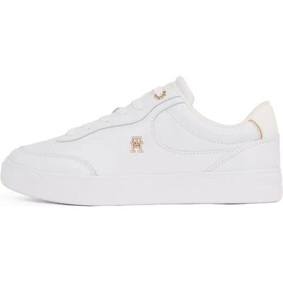 Tommy Hilfiger Baskets en Cuir Blanc - Sneakers - Publicité Tommy Hilfiger Baskets en Cuir Blanc - Sneakers - Publicité