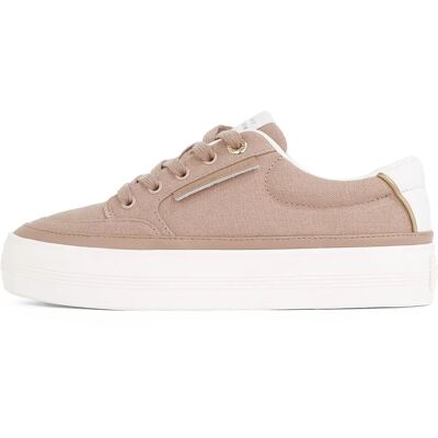 Tommy Hilfiger - FW0FW08323 - Beige - Femme - Sneaker - Publicité Tommy Hilfiger - FW0FW08323 - Beige - Femme - Sneaker - Publicité