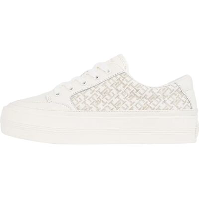 Tommy Hilfiger Białe Skórzane Sneakers - Sneakers Tommy Hilfiger Białe Skórzane Sneakers - Sneakers