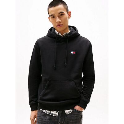 Tommy Jeans DM0DM20258 Hoodie - Schwarz, Casual, Baumwolle Tommy Jeans DM0DM20258 Hoodie - Schwarz, Casual, Baumwolle