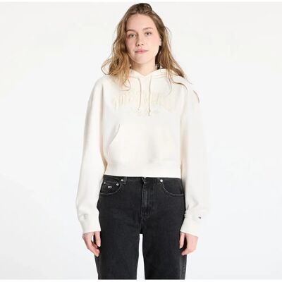 Tommy Hilfiger L Biały Crop Boxy Bluza - Bluza Tommy Hilfiger L Biały Crop Boxy Bluza - Bluza
