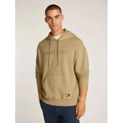 Tommy Jeans Relic Tan Logo Hoodie - Hoodie Tommy Jeans Relic Tan Logo Hoodie - Hoodie