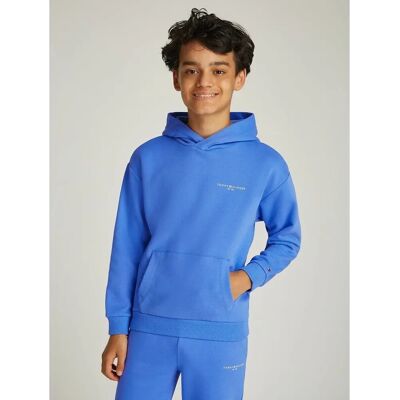 Felpa con Cappuccio Logo Tommy Hilfiger per Bambini - Blu Felpa con Cappuccio Logo Tommy Hilfiger per Bambini - Blu