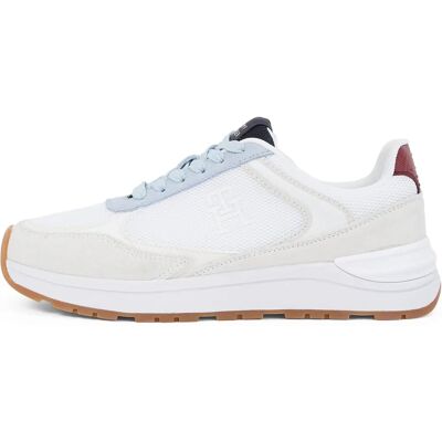 Tommy Hilfiger Trainers Blanc Bloc de Couleur TH Monogramme - Trainers - Publicité Tommy Hilfiger Trainers Blanc Bloc de Couleur TH Monogramme - Trainers - Publicité