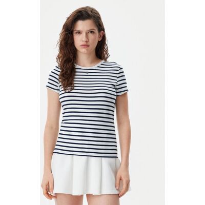 TOMMY JEANS Slim Essential Rippware Kurzarm-T-Shirt - T-Shirt TOMMY JEANS Slim Essential Rippware Kurzarm-T-Shirt - T-Shirt