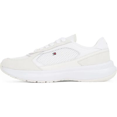 Baskets blanches à textures mixtes Tommy Hilfiger - Baskets Baskets blanches à textures mixtes Tommy Hilfiger - Baskets