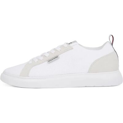 Tommy Hilfiger Mono-Sock Brei Sneakers Wit - Sneakers Tommy Hilfiger Mono-Sock Brei Sneakers Wit - Sneakers