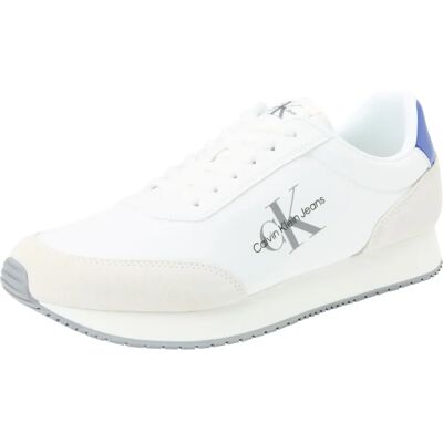 Calvin Klein Jeans Retro Runner Bajo Beige Cuero Zapatillas - Zapatillas Calvin Klein Jeans Retro Runner Bajo Beige Cuero Zapatillas - Zapatillas