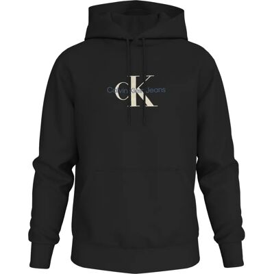 Czarna bluza z kapturem Calvin Klein Jeans - Logo, Bawełna, S Czarna bluza z kapturem Calvin Klein Jeans - Logo, Bawełna, S