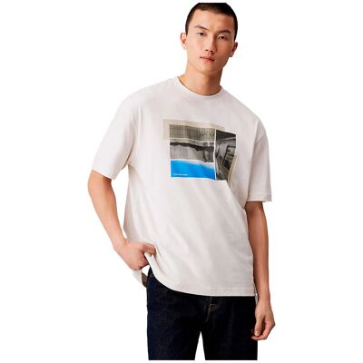 Biała koszulka z bawełny Calvin Klein - T-shirt Biała koszulka z bawełny Calvin Klein - T-shirt