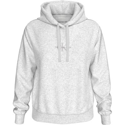 Calvin Klein Jeans Monologo Szary Bluza z Kapturem - Sweatshirt Calvin Klein Jeans Monologo Szary Bluza z Kapturem - Sweatshirt
