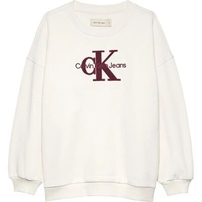 Calvin Klein Monologo Cn Sweatshirt Beig - Sweatshirt Calvin Klein Monologo Cn Sweatshirt Beig - Sweatshirt