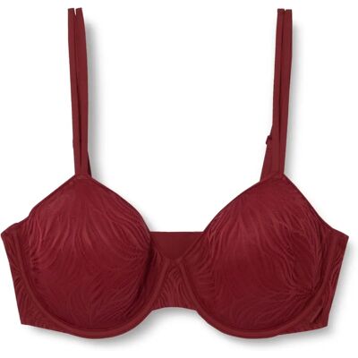 Calvin Klein 36DD Soutien-Gorge Demi Rouge Légèrement Moulé Calvin Klein 36DD Soutien-Gorge Demi Rouge Légèrement Moulé