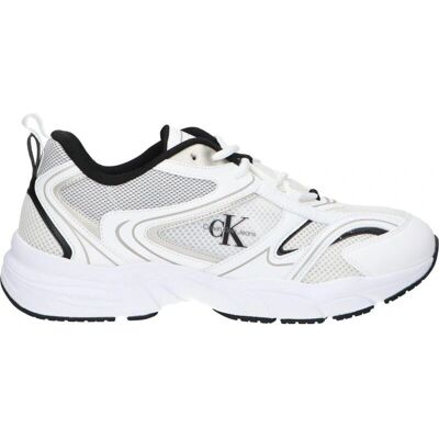 Calvin Klein Jeans - Retro Tennis Mesh - Blanco - Oro - Shoes Calvin Klein Jeans - Retro Tennis Mesh - Blanco - Oro - Shoes