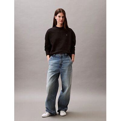 Calvin Klein Model CK Emb Regular Terry - Bluza - Czarna 42/44 Calvin Klein Model CK Emb Regular Terry - Bluza - Czarna 42/44