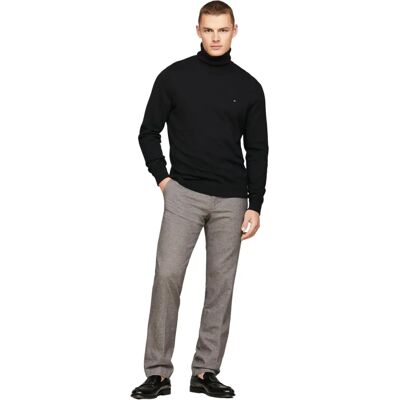Tommy Hilfiger Baumwolle Kaschmir Rollkragenpullover (MW0MW28048) - schwarz Tommy Hilfiger Baumwolle Kaschmir Rollkragenpullover (MW0MW28048) - schwarz