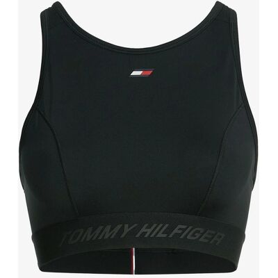 Tommy Hilfiger Sport Schwarzer Hochhals-Sport-BH Tommy Hilfiger Sport Schwarzer Hochhals-Sport-BH