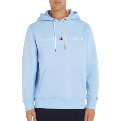 Sweat à Capuche Logo Tommy Hilfiger - Bleu Vase - S - Publicité Sweat à Capuche Logo Tommy Hilfiger - Bleu Vase - S - Publicité