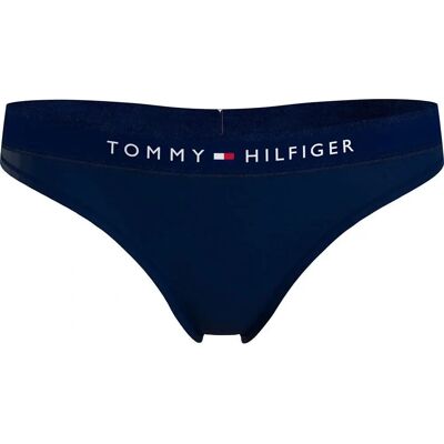 Tommy Hilfiger Navy Bio-Baumwolle Hochsitz String - Unterwäsche Tommy Hilfiger Navy Bio-Baumwolle Hochsitz String - Unterwäsche