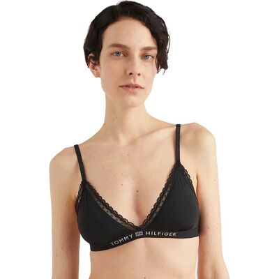 Tommy Hilfiger Spitzenloser Dreiecks-BH (UW0UW04242) - schwarz Tommy Hilfiger Spitzenloser Dreiecks-BH (UW0UW04242) - schwarz