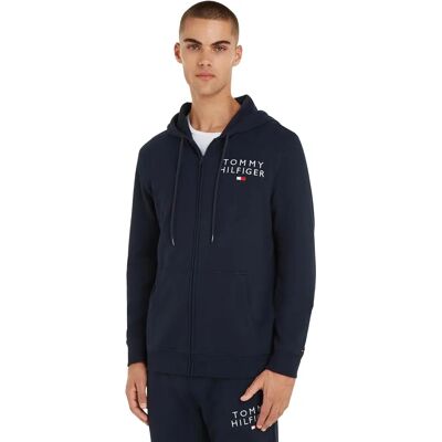 Bluza z Kapturem Tommy Hilfiger Logo Zip-Thru (UM0UM02879) - niebo pustynne Bluza z Kapturem Tommy Hilfiger Logo Zip-Thru (UM0UM02879) - niebo pustynne