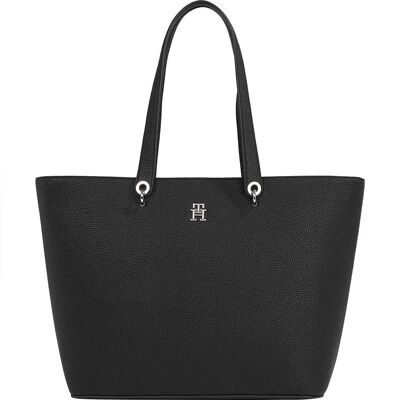 Tommy Hilfiger Emblem Shopper (AW0AW15178) - (AW0AW15178-BDS) zwart Tommy Hilfiger Emblem Shopper (AW0AW15178) - (AW0AW15178-BDS) zwart