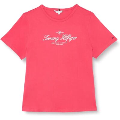 Tommy Hilfiger Pink Curve T-Shirt - T-Shirt Tommy Hilfiger Pink Curve T-Shirt - T-Shirt