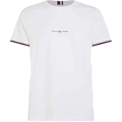 T-shirt Tommy Hilfiger z nadrukiem etykiety biały MW0MW32584 T-shirt Tommy Hilfiger z nadrukiem etykiety biały MW0MW32584