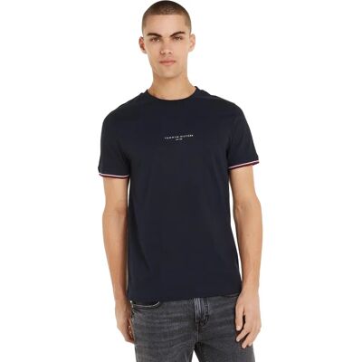 Tommy Hilfiger T-Shirt mit Etikettendruck in marineblau MW0MW32584 Tommy Hilfiger T-Shirt mit Etikettendruck in marineblau MW0MW32584