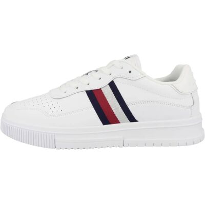 Tommy Hilfiger Weiße Supercup Leder Schuhe - Casual Lifestyle Tommy Hilfiger Weiße Supercup Leder Schuhe - Casual Lifestyle