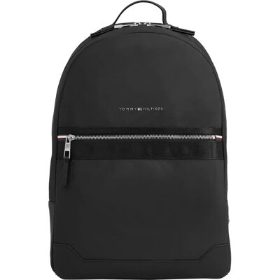 Tommy Hilfiger Czarny Podniesiony Nylonowy Plecak - Plecak Tommy Hilfiger Czarny Podniesiony Nylonowy Plecak - Plecak