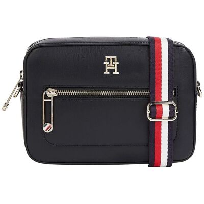 Tommy Hilfiger Ikonische Signature Strap Kamera Tasche (AW0AW15864) - Raum blau Tommy Hilfiger Ikonische Signature Strap Kamera Tasche (AW0AW15864) - Raum blau