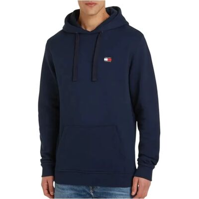 Sweatshirt en Coton Marine Tommy Jeans - Casual pour Hommes - Publicité Sweatshirt en Coton Marine Tommy Jeans - Casual pour Hommes - Publicité