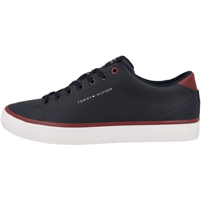 Tommy Hilfiger Core Low Leather Essential (FM0FM05041) - marine/rouge/blanc Tommy Hilfiger Core Low Leather Essential (FM0FM05041) - marine/rouge/blanc