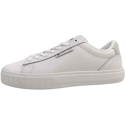 Tommy Jeans Modell EN0EN02508 Weiße Leder-Sneaker Tommy Jeans Modell EN0EN02508 Weiße Leder-Sneaker