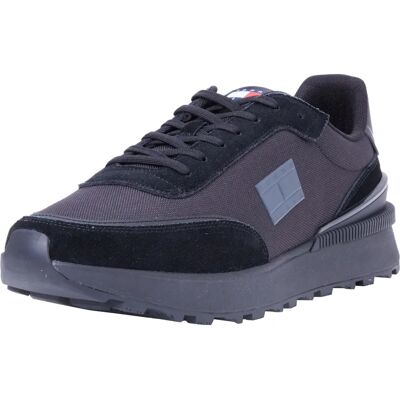 Tommy Hilfiger Schwarze Sportschuhe - Mesh Trainer mit niedrigem Profil Tommy Hilfiger Schwarze Sportschuhe - Mesh Trainer mit niedrigem Profil