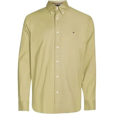 Tommy Hilfiger Grünes Baumwollpopeline Hemd - Regular Fit - Herren Tommy Hilfiger Grünes Baumwollpopeline Hemd - Regular Fit - Herren
