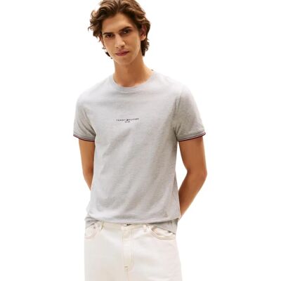 Tommy Hilfiger 32584 Slim Fit Bomulls-T-shirt Grå Tommy Hilfiger 32584 Slim Fit Bomulls-T-shirt Grå