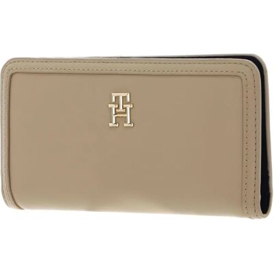 Tommy Hilfiger Dam Signature Läderplånbok - Beige Tommy Hilfiger Dam Signature Läderplånbok - Beige
