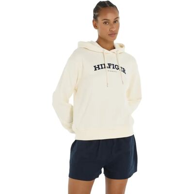 TOMMY HILFIGER REG MONOTYPE FLOCK HOODIE - Bluza z kapturem TOMMY HILFIGER REG MONOTYPE FLOCK HOODIE - Bluza z kapturem