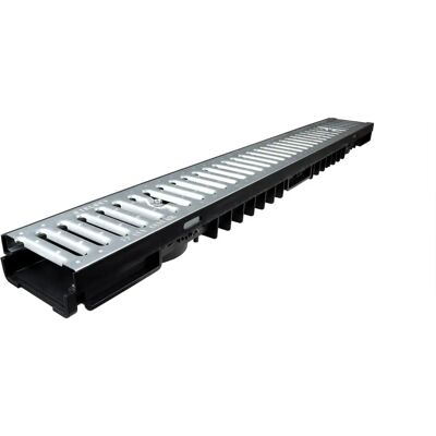Grille de Drainage Galvanisée WOVAR - 1000x125x55mm - Publicité Grille de Drainage Galvanisée WOVAR - 1000x125x55mm - Publicité