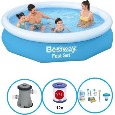 Piscina Fast Set Bestway 305x66 cm - Facile da Montare & Filtro Piscina Fast Set Bestway 305x66 cm - Facile da Montare & Filtro