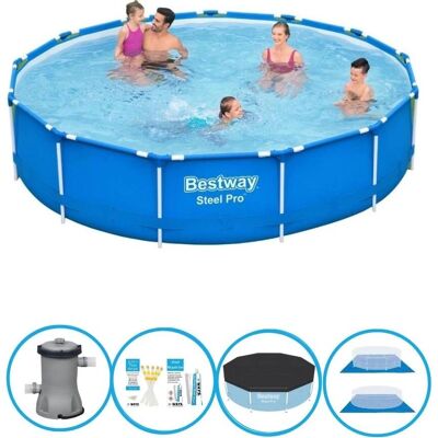 Piscina Steel Pro di Bestway - Con accessori - 396x84 cm Piscina Steel Pro di Bestway - Con accessori - 396x84 cm