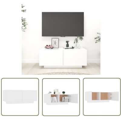THE LIVING STORE - Porta TV Bianco - 100x35x40 cm - Półka pod TV THE LIVING STORE - Porta TV Bianco - 100x35x40 cm - Półka pod TV