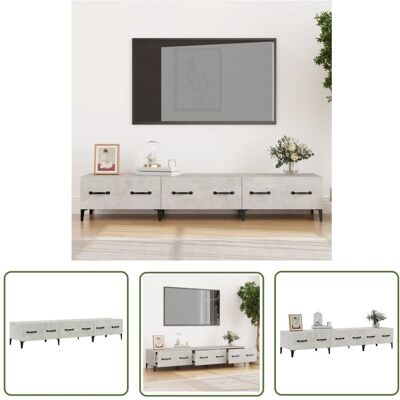 THE LIVING STORE - Porta Tv - Grigio Cemento - 150x34.5x30 cm - TV Stand THE LIVING STORE - Porta Tv - Grigio Cemento - 150x34.5x30 cm - TV Stand