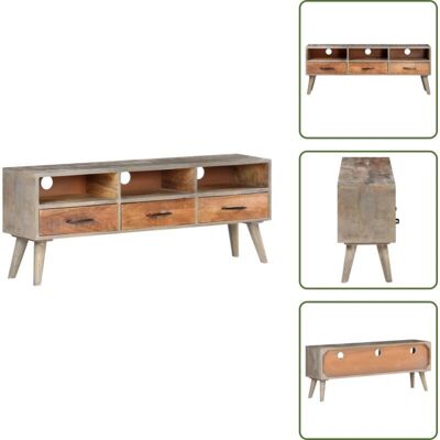 THE LIVING STORE - Porta TV Grigio Mango - Szary Ambra - Stojak TV THE LIVING STORE - Porta TV Grigio Mango - Szary Ambra - Stojak TV